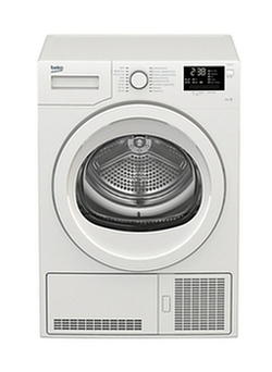 Beko DCJ83133W Condenser Tumble Dryer, 8kg Load, B Energy Rating, White